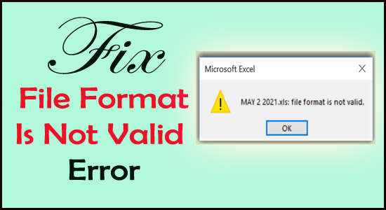 Fix File Format Is Not Valid Error