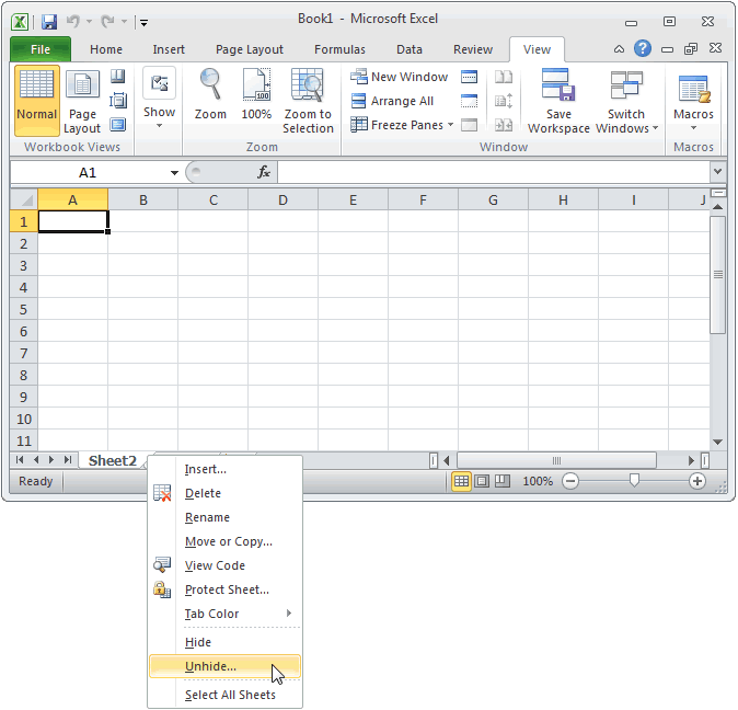 my sheets in excel disappeared