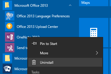 Uninstall Duplicate Office Apps