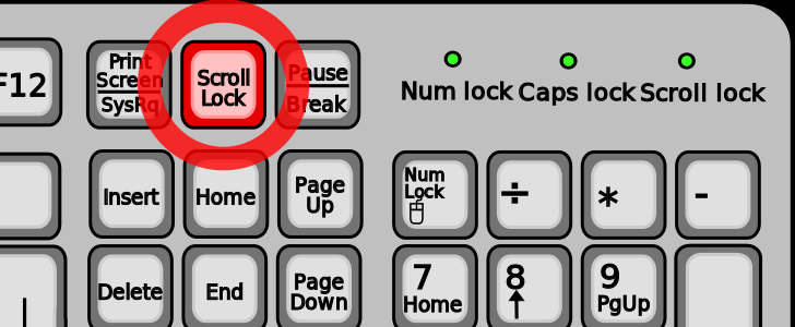 turn off scroll lock for excel on mac keyboard