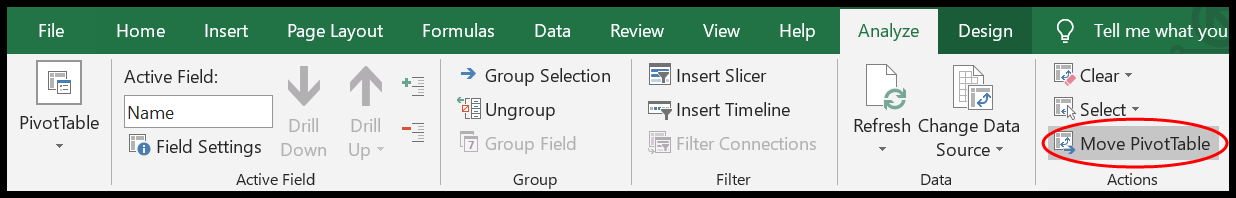 a pivottable report cannot overlap another pivottable report