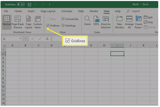 how to restore gridlines in excel 2003